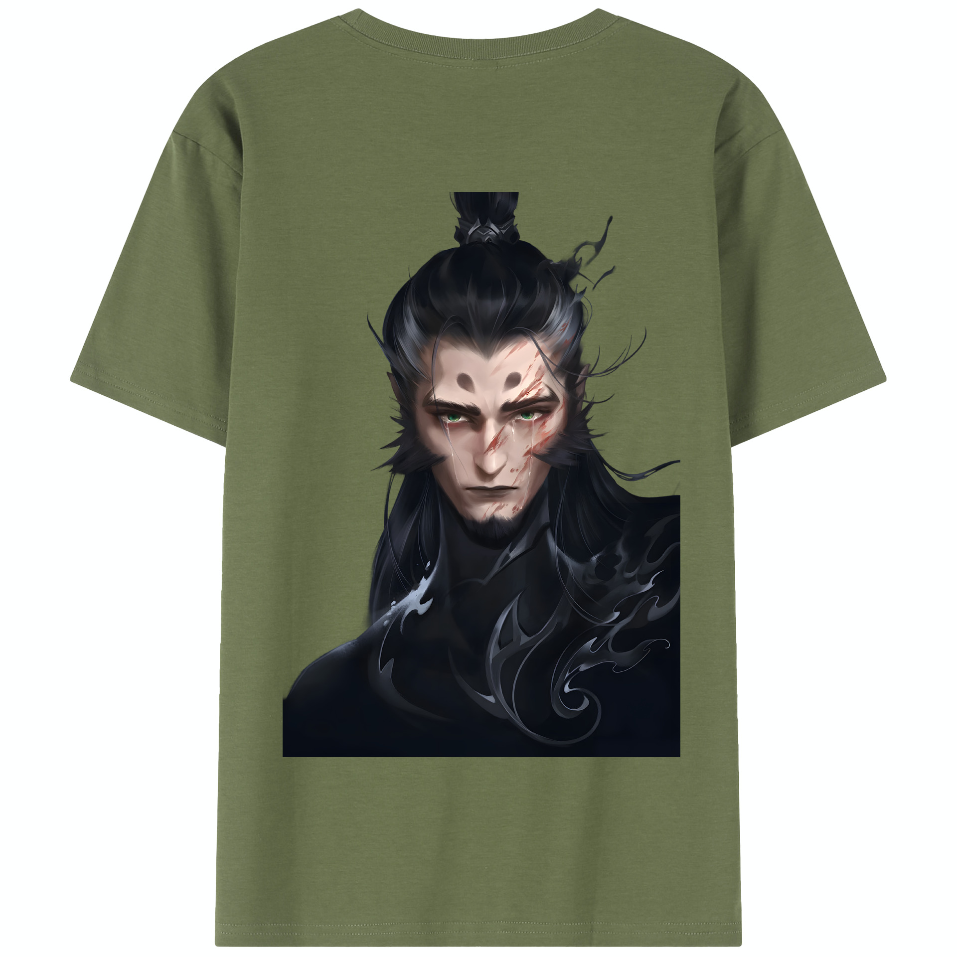（画像用） Ne Zha 2 ナタ 魔童の大暴れ 綿100％半袖Tシャツ（背面プリント）